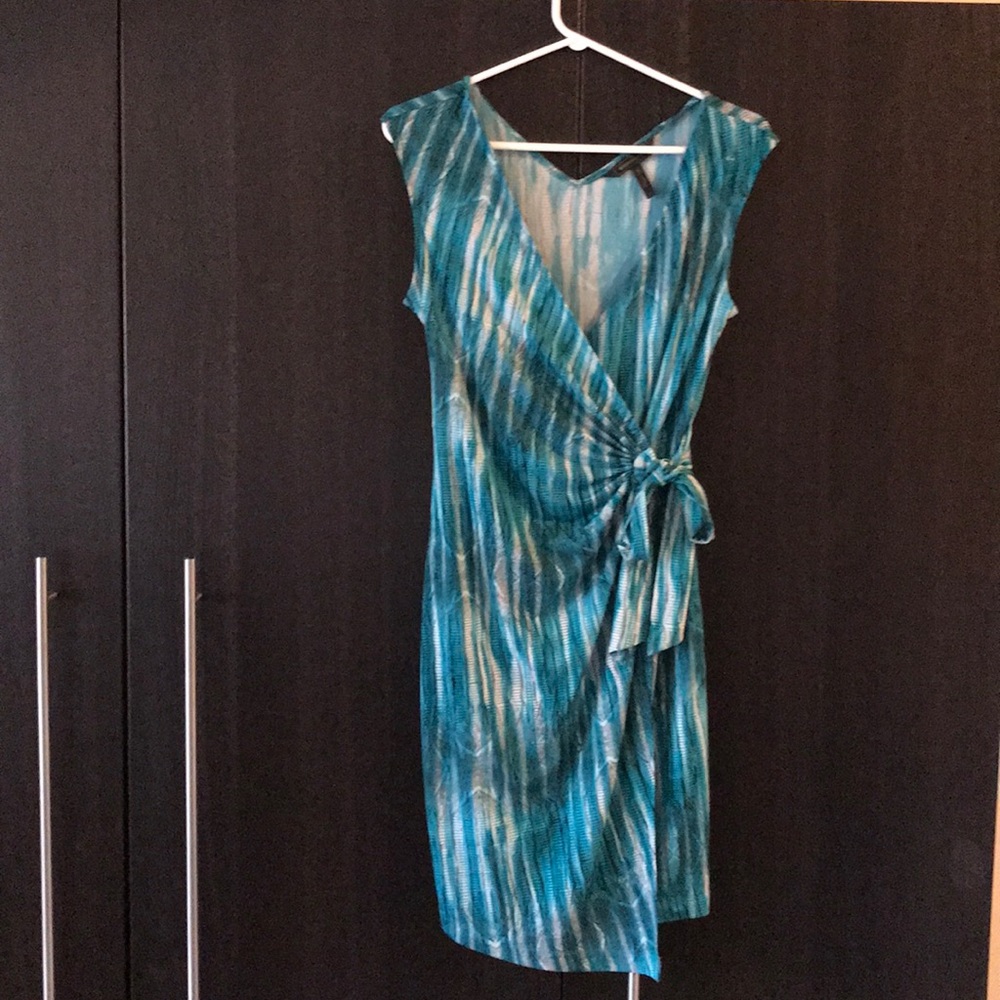 BCBG MAXAZRIA Turquoise Wrap Dress - Size Small